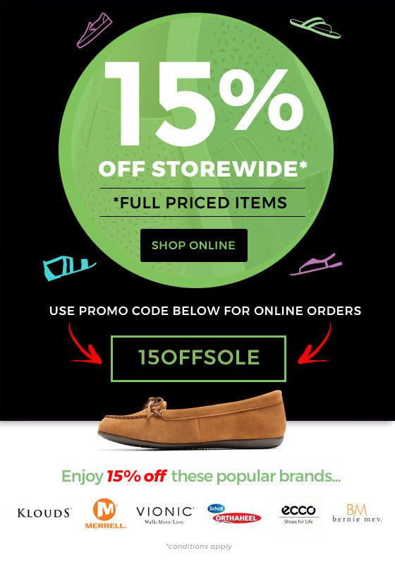 15% OFF STOREWIDE ON FULL PRICED ITEMS