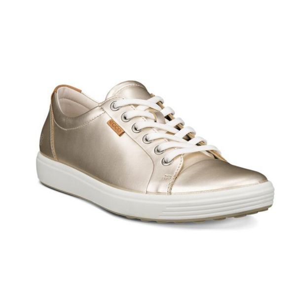 Ecco Women's Soft 7 Pure White Gold Foil 4730003 SS25