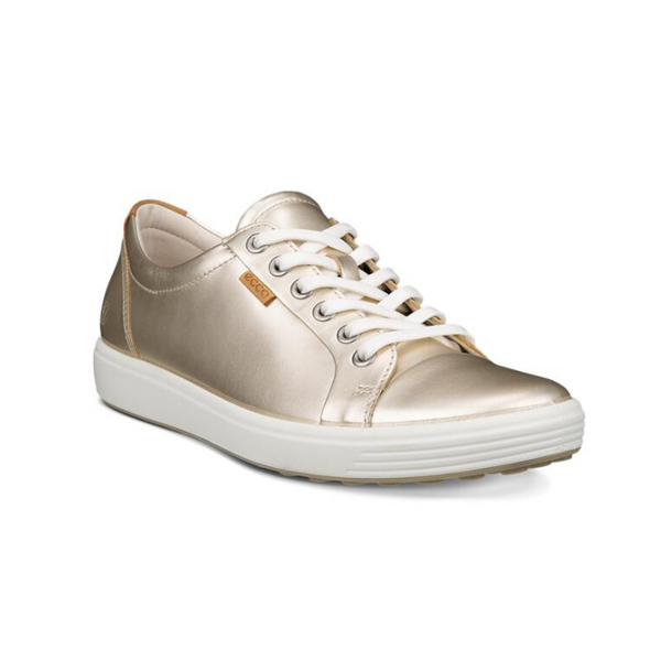 Ecco Women's Soft 7 Pure White Gold Foil 4730003 SS25