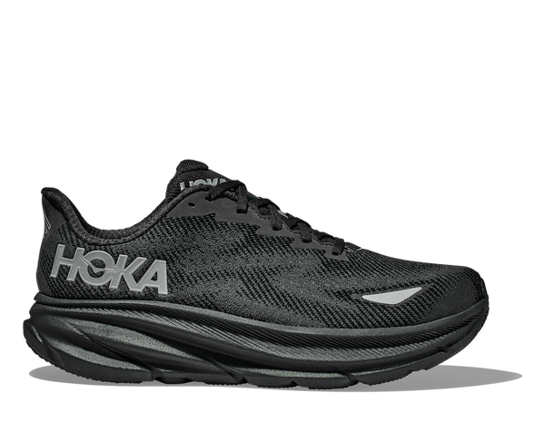 HOKA Women's Clifton 9 WIDE Black/Black